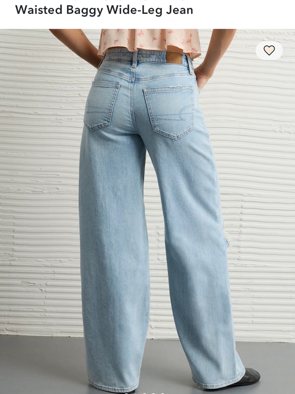 American Eagle Dreamy Drape Super High Rise Baggy Wide Leg Jeans - Picture 7 of 7